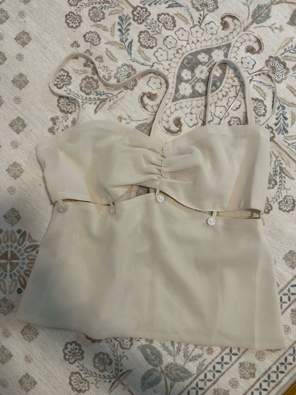 Edikted Cut Out Chiffon Top